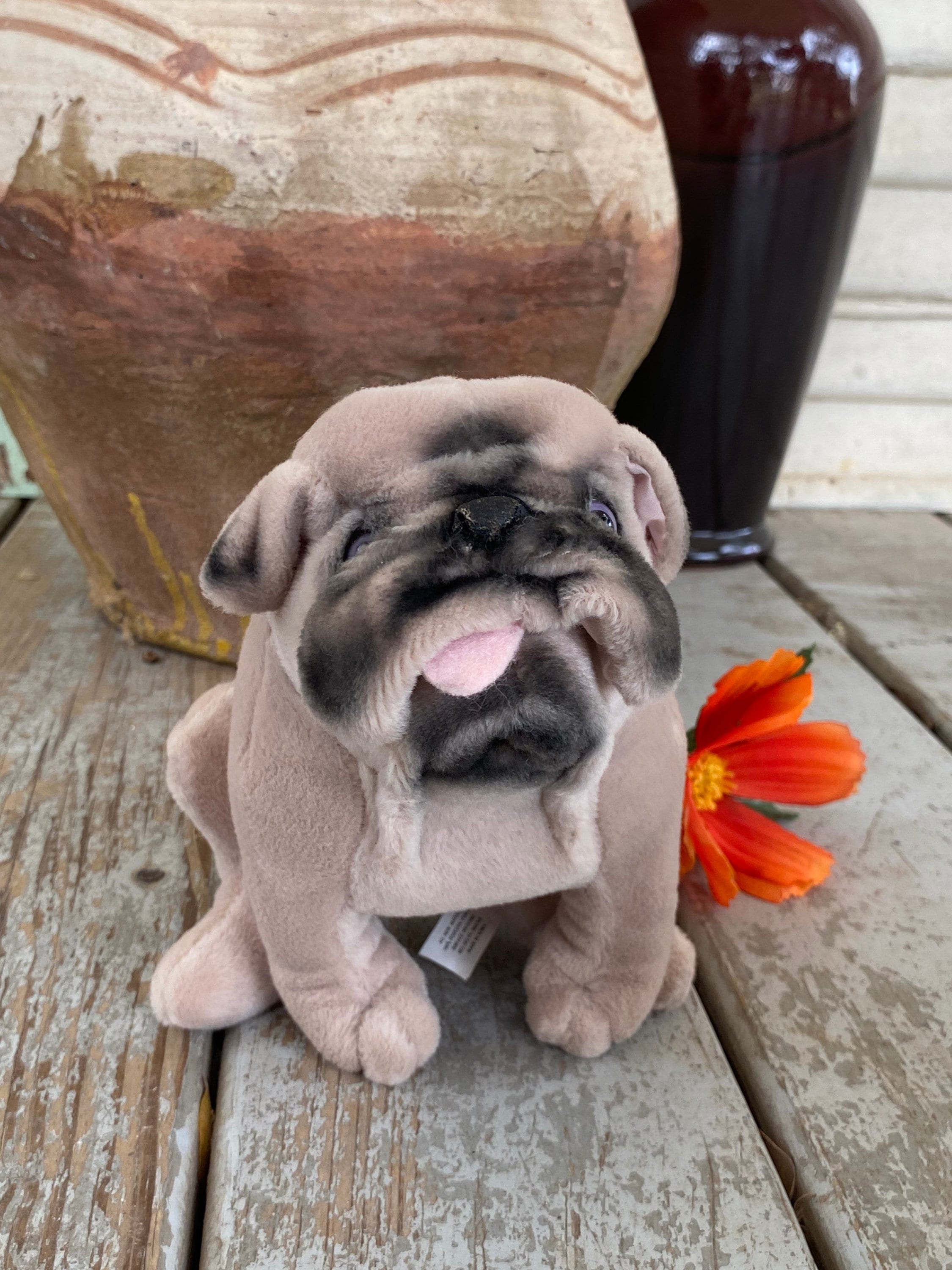 ヴィンテージ パグ 犬 North American Bear Co. - 舌を出したパグの