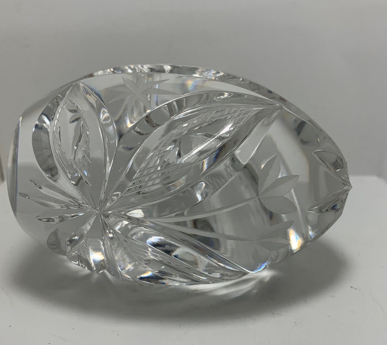 Lead CRYSTAL EGG PAPERWEIGHT by Sullivans Hand Made In Etsy