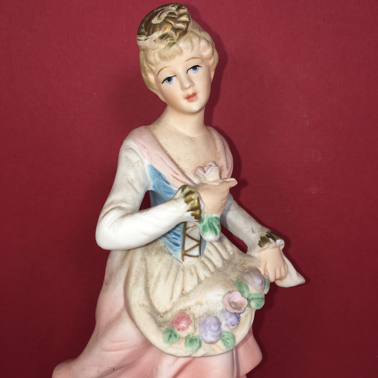 Vintage Ardco Porcelain Figurine Set Man and Woman Picking Etsy