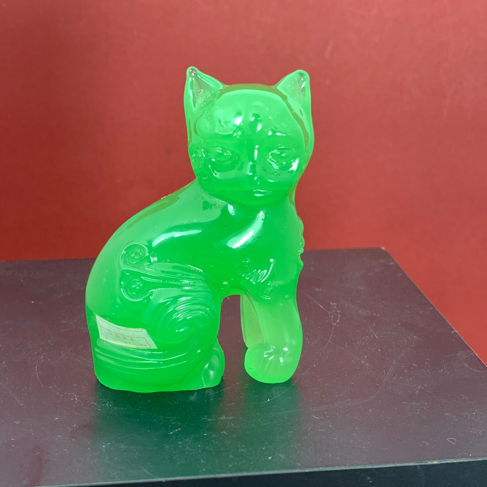 Vintage Jade Cat Figurine Franklin Mint Ching Dynasty Etsy