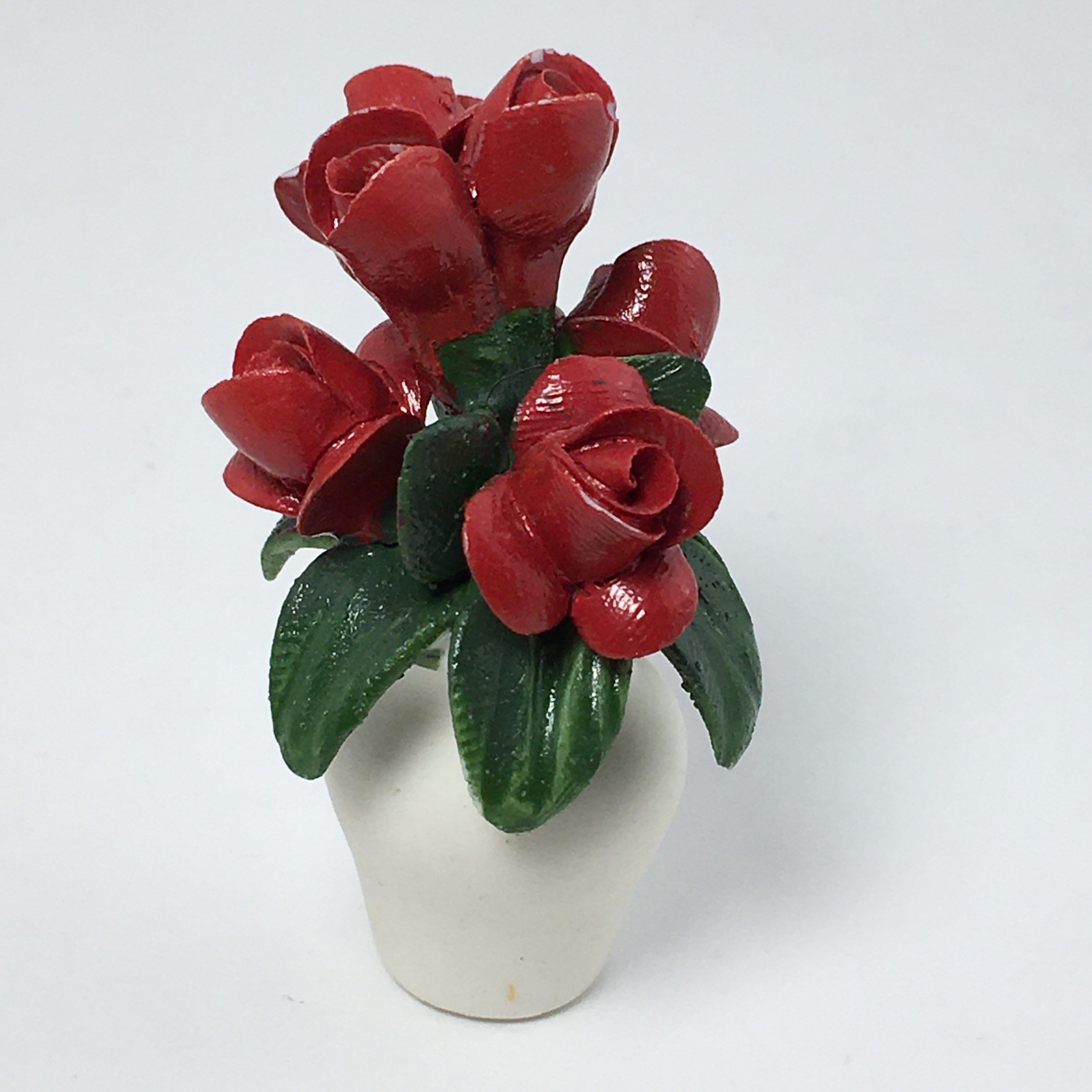 Miniature Red Rose Bouquet Franklin Mint Flowers Of The Year Etsy