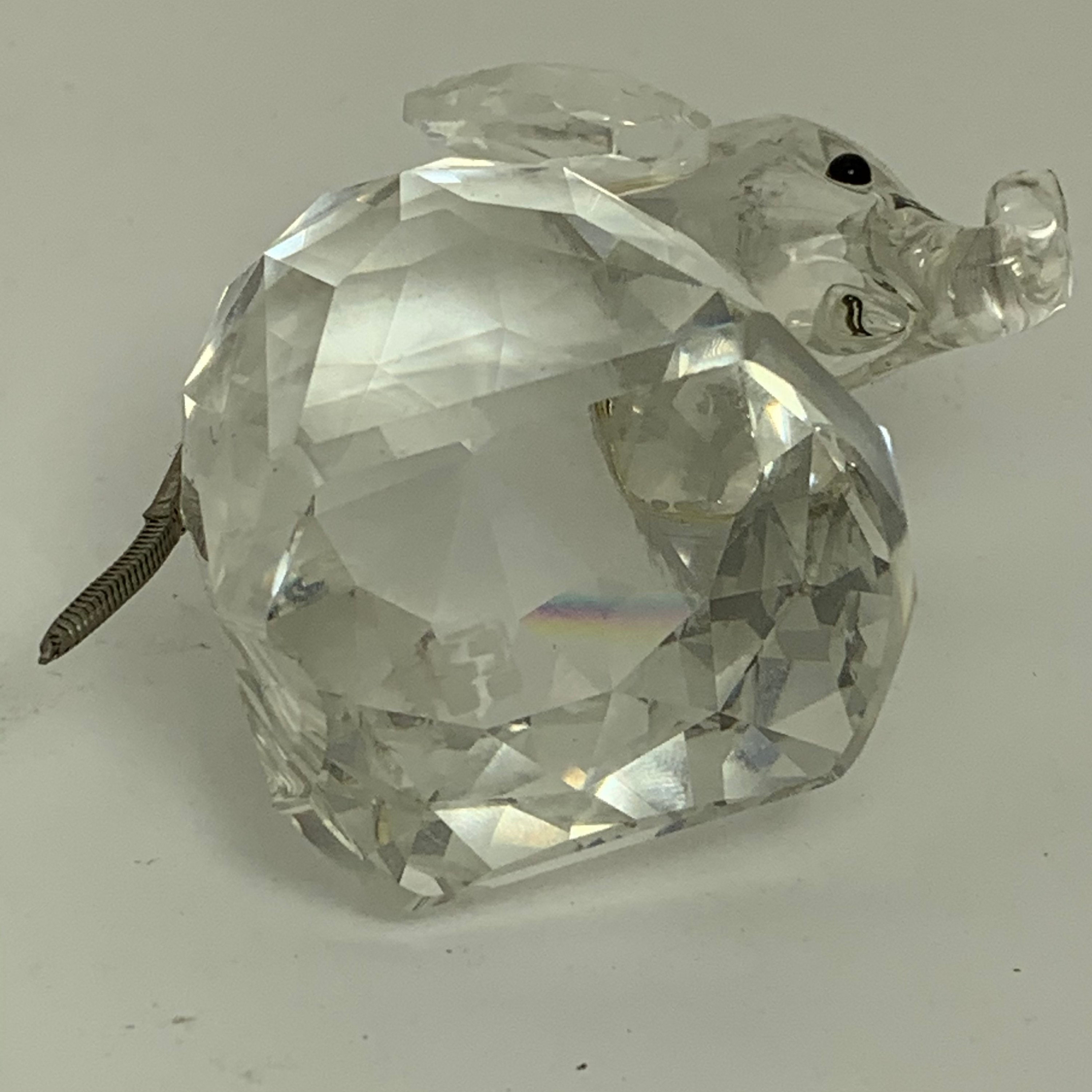 Vintage Swarovski Crystal Elephant Figurine Etsy