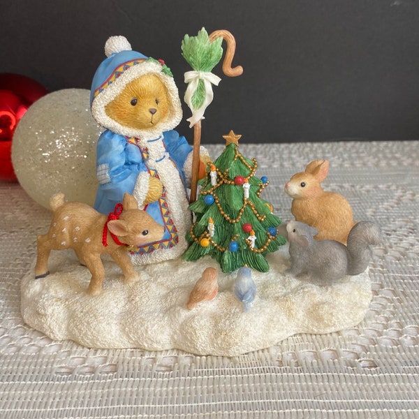 CHERISHED TEDDIES OLGA - Feel The Peace…Hold The Joy…Share The Love’ - Winter Bear Figurine by Enesco 1996, #182966