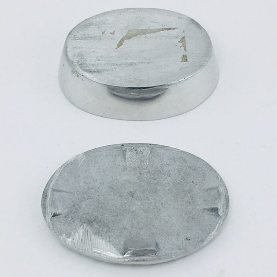 Vintage Oval Silver Color Metal Ring Box Trinket … - image 8