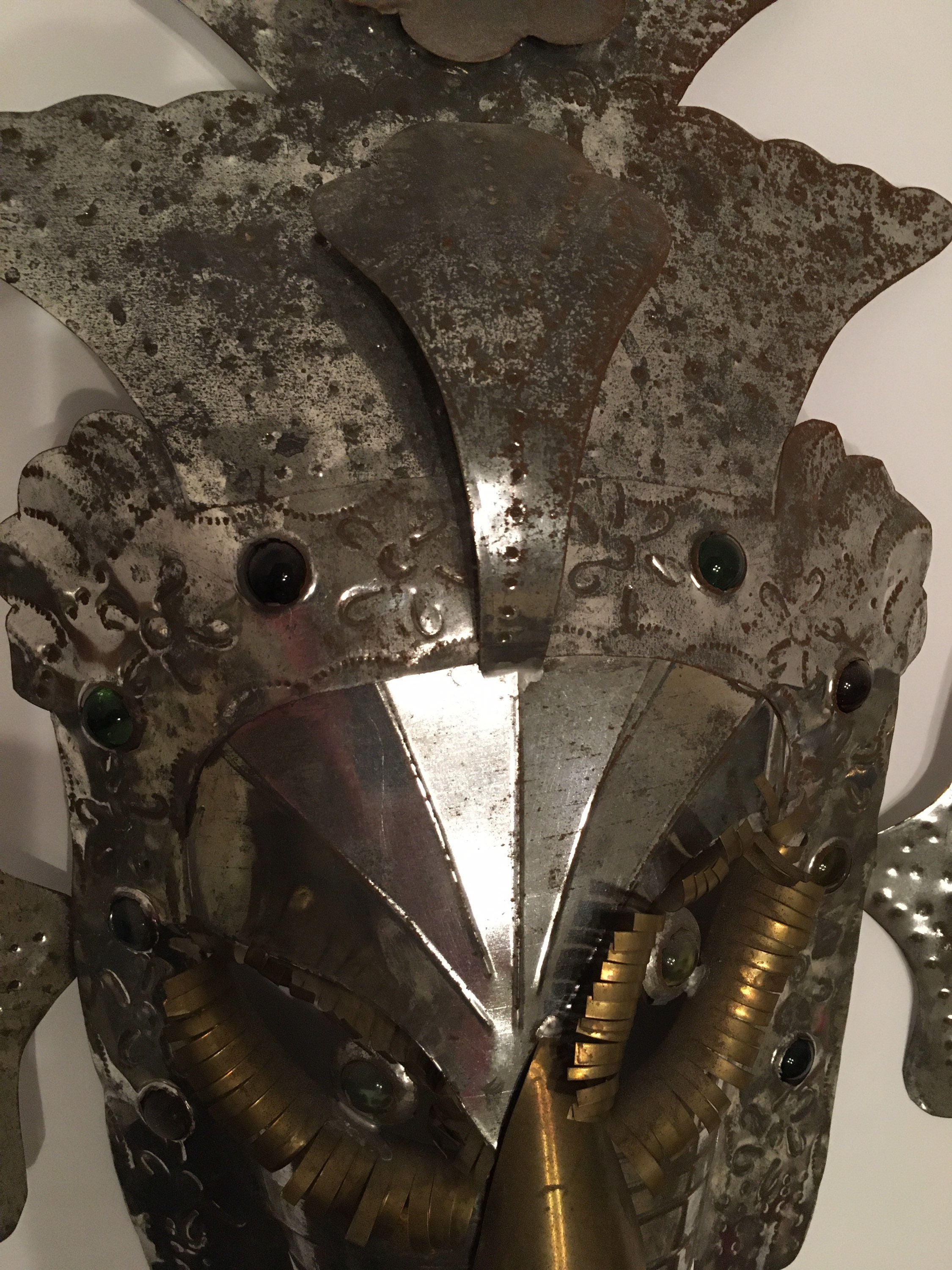 Ceremonial Mask Handcrafted Metal Mexican Mesoamerican Mask Etsy