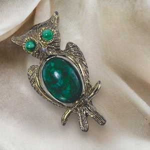 Owl Brooch, Owl Jewelry, Owl Pin, Vintage Lapel Pin, Hat Pin, Vintage Jewelry for Women