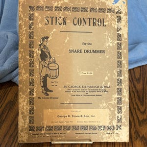 Stick Control for the Snare Drummer Vintage Music Book by George Lawrence Stone | Copyright 1935; 1963