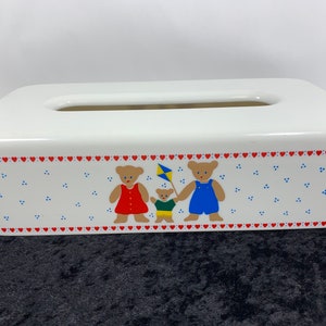 Vintage Tissue Box Holder, Teddy Bear Tissue Box Holder, Teddy Bear Decor, Teddy Bear Collectors