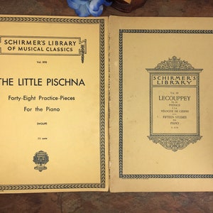 Vintage Schirmer’s Library of Musical Classics  Lecouppey Fifteen Studies, The Little Pischna Forty-Eight Practice Pieces for the Piano