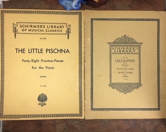 Vintage Schirmer’s Library of Musical Classics  Lecouppey Fifteen Studies, The Little Pischna Forty-Eight Practice Pieces for the Piano