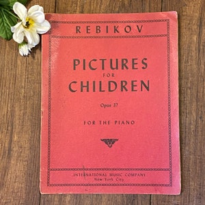 Pictures For Children: Opus 37 For Piano (1944) Sheet Music Vintage