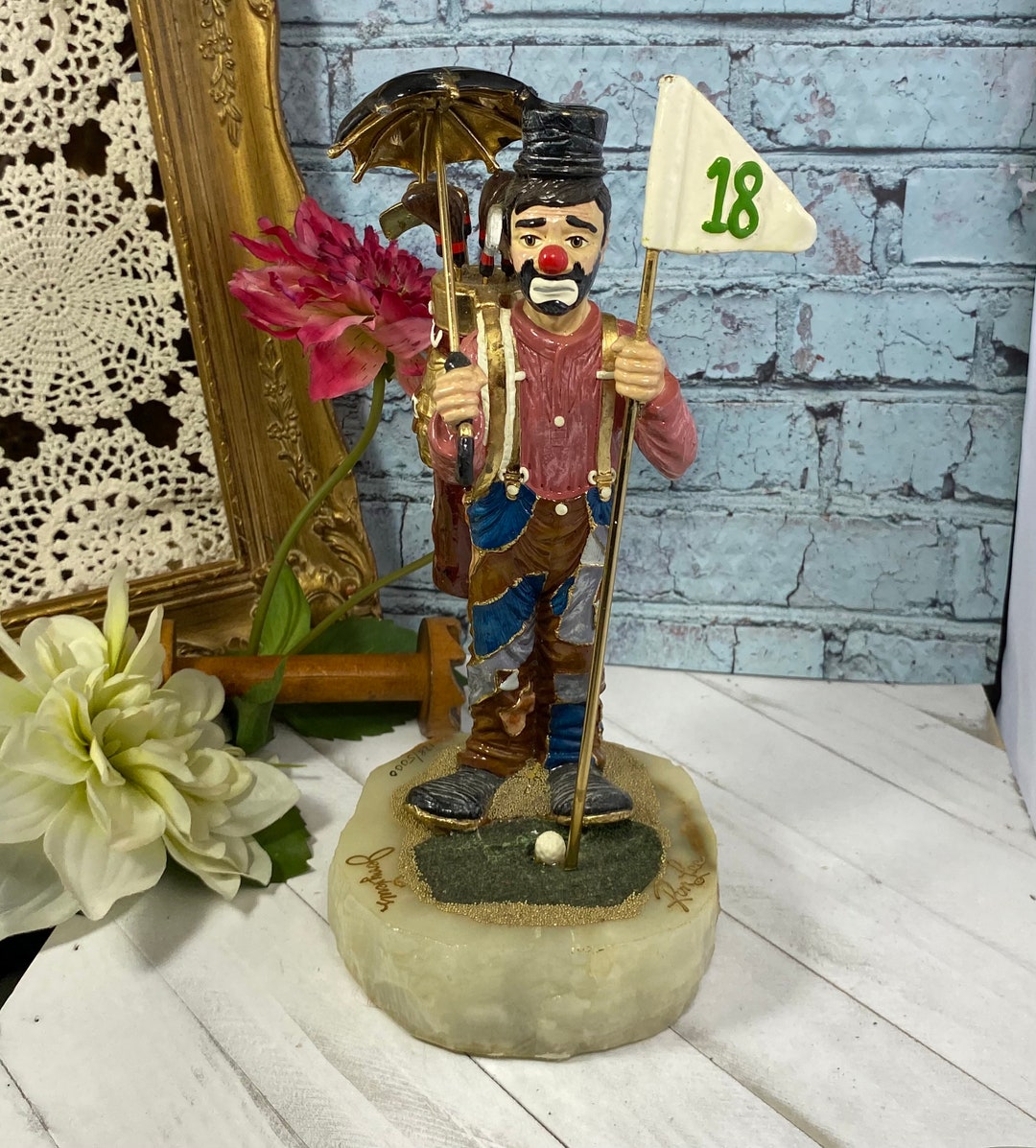 RON LEE CLOWN Jerry Lewis Figurine 'the Caddy', Pewter Clown