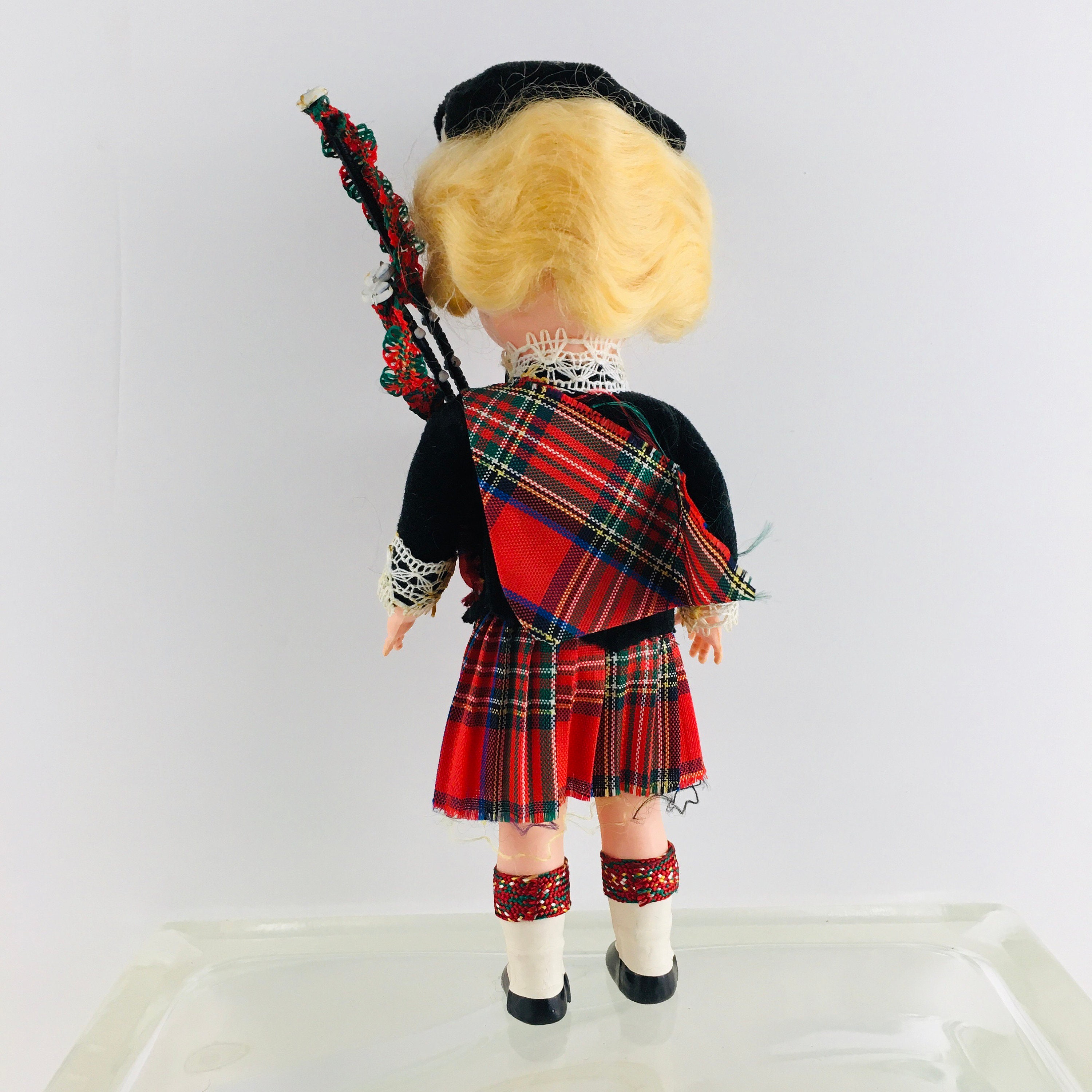 Scottish Souvenir Doll with Bagpipe Traditional Dressed Etsy