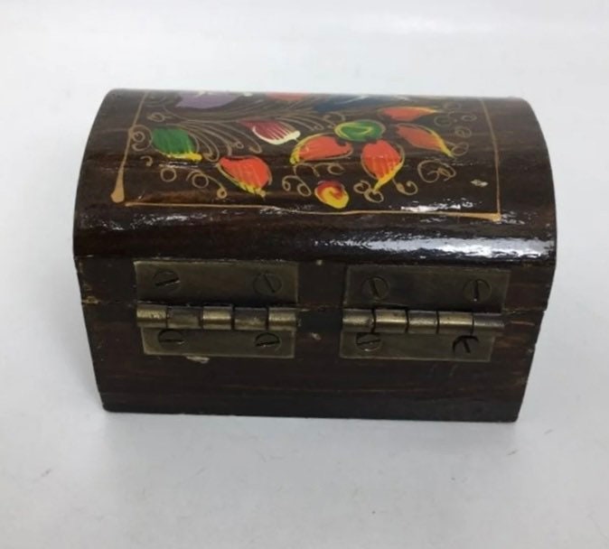Vintage Wooden Treasure Box Handcrafted Domed Wooden Box - Etsy