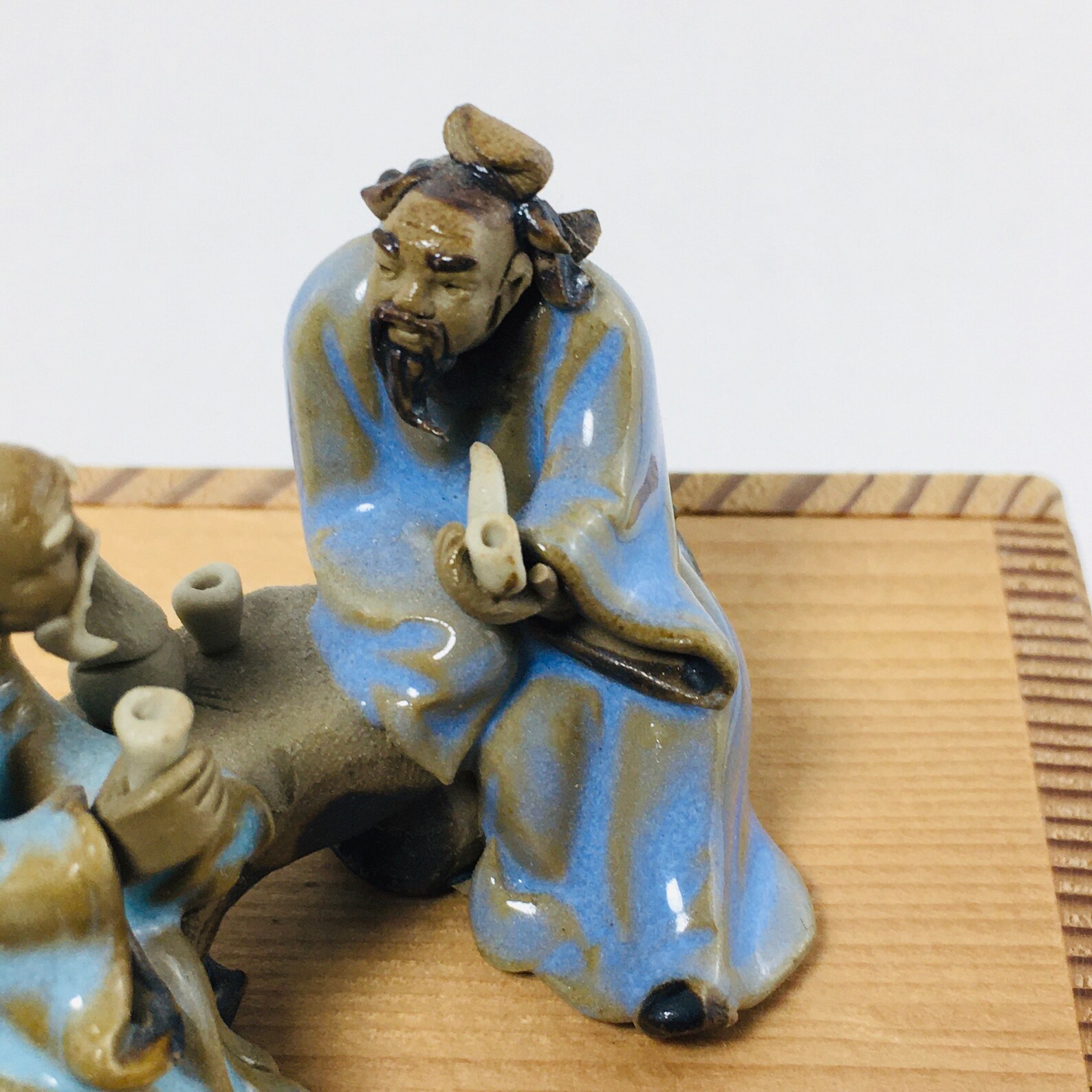Asian Mudmen Figurine Two Wise Men Etsy