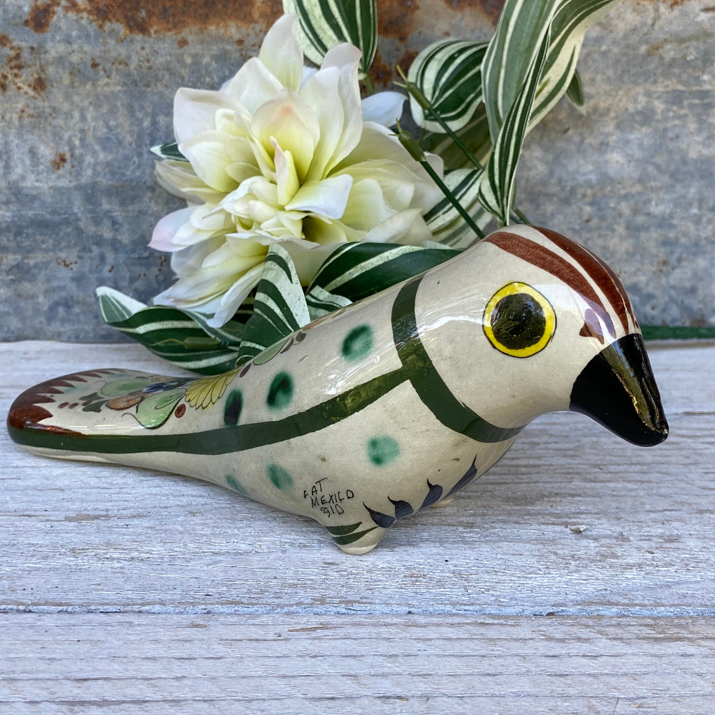 トナラ焼き　メキシコ　陶器　鳥の置物 メキシコのトナラ陶器の鳥の置物、メキシコ製、ヴィンテージ - Etsy 日本