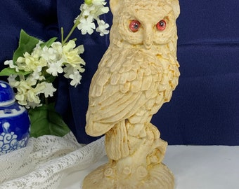 Owl Figure, Owl Sculpture Figurine, Mexico Owl Figurine, bird lovers gift, ceramic bird figures