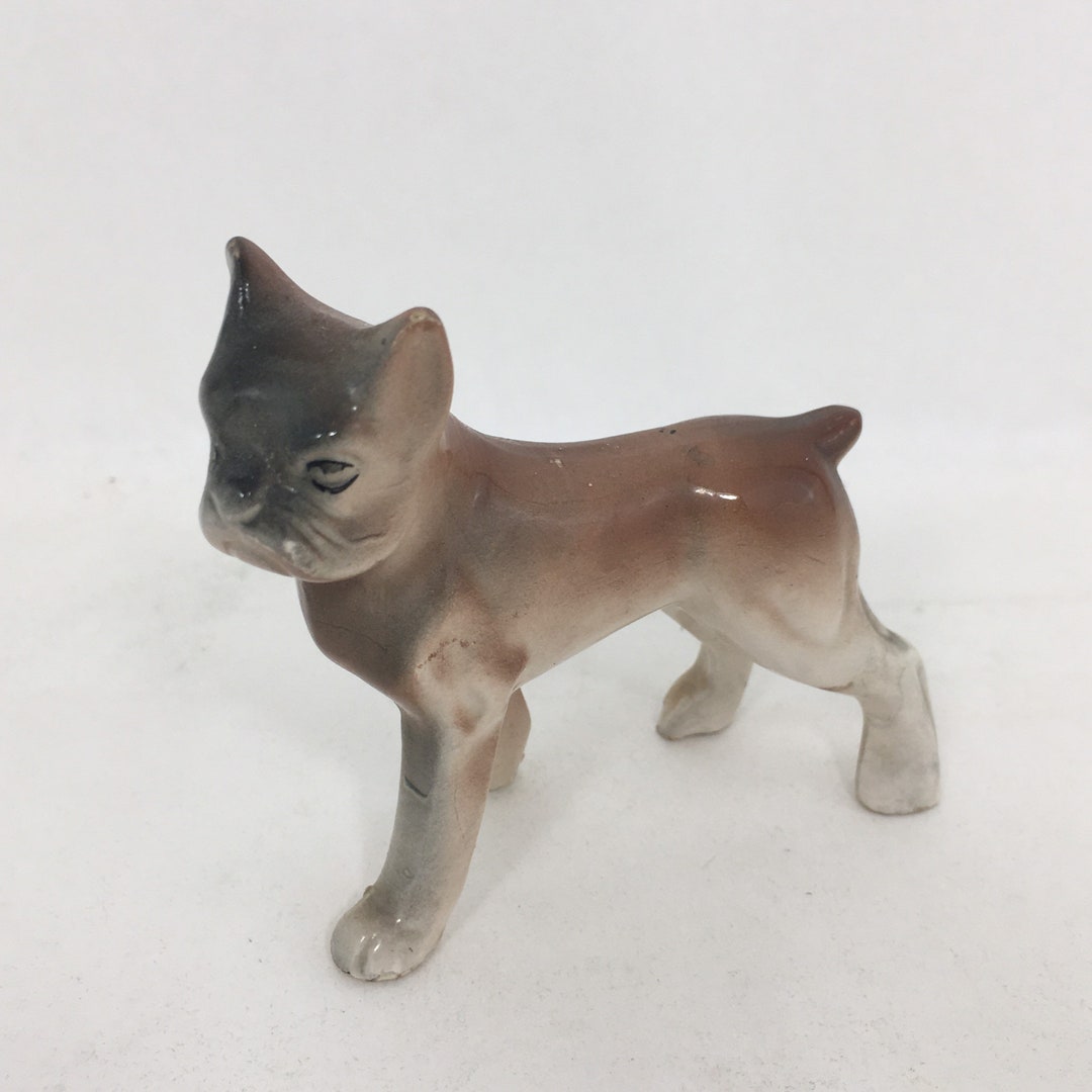ボクサー置物　犬　陶器　日本製 ヴィンテージ ボクサー犬 置物 - 日本製陶器製犬 - Etsy 日本
