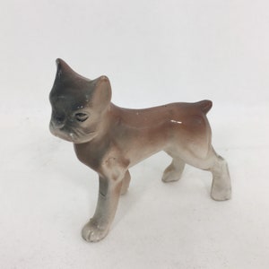 Ceramic Boxer Dog Figurine, vintage made in Japan