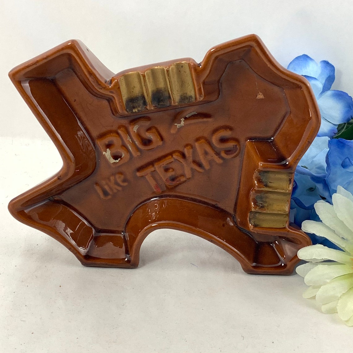 Big Like Texas Vintage Ashtray Texas Souvenir Coin Tray Etsy