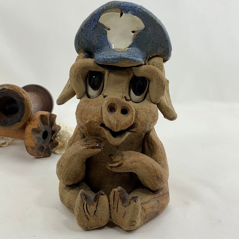 Vintage Hindt Carved Clay Sculpture Police Officer Pottery Etsy