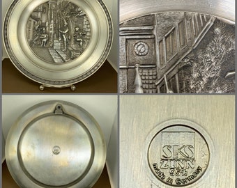 SKS Designビアマグ ピューター製 95％ Vintage SKS Zinn 95% Pewter Beer Stein with Pewter Lid Very