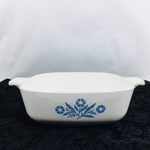 Cornflower Blue Corning Ware One Quart Casserole Serving Dish  USA