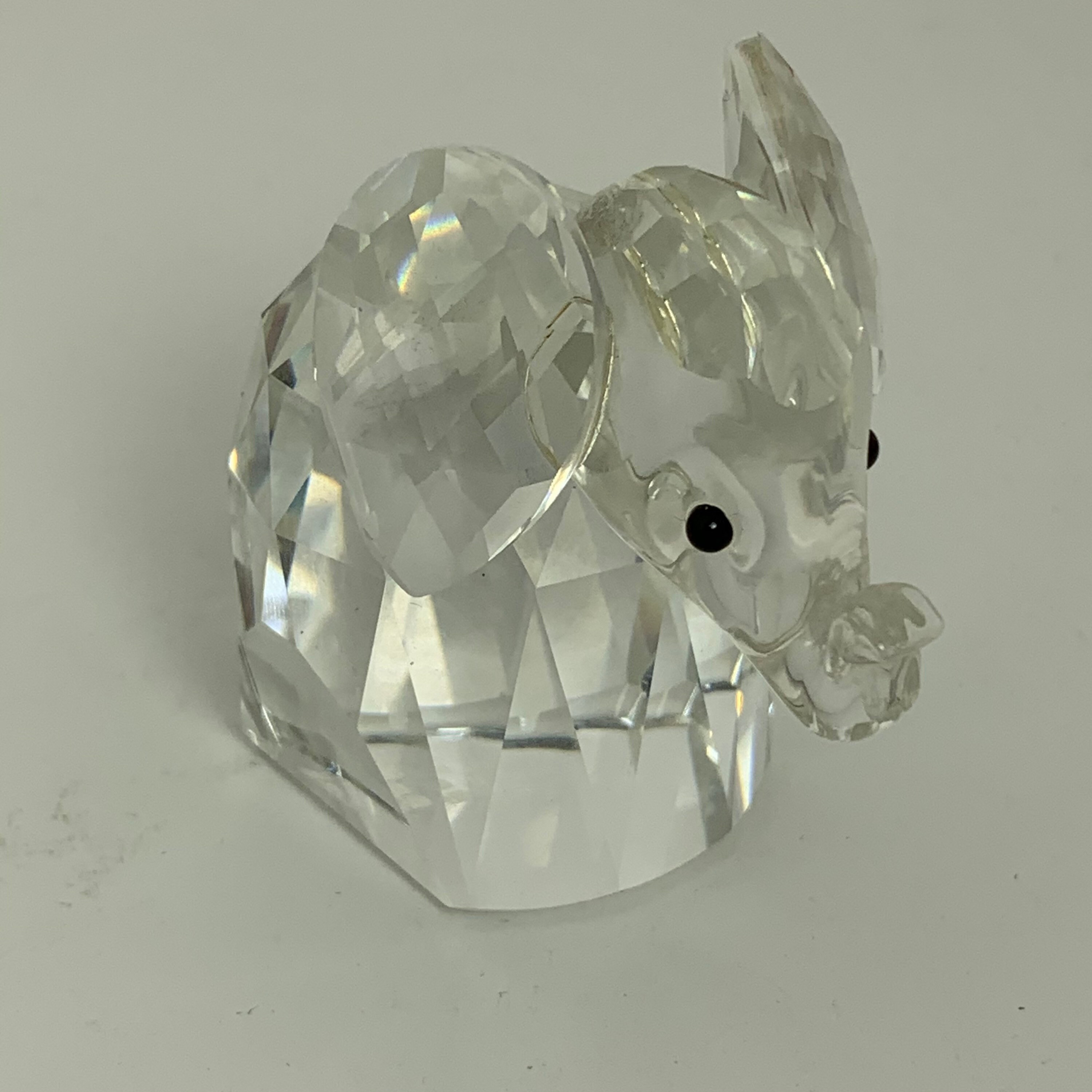 Vintage Swarovski Crystal Elephant Figurine Etsy