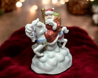 Mr Christmas Gold Label Porcelain Carillon Carousel Horse Works 30