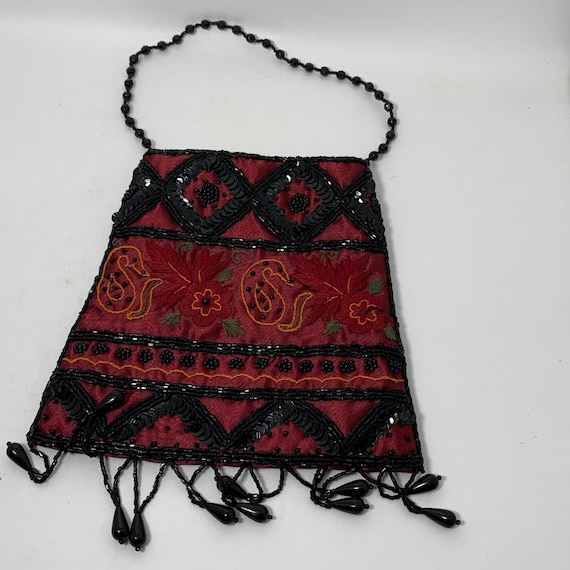 Vintage Embroidered Bead Mini Purse, Valerie Stevens Ladies  display picture 1
