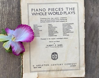 Piano Pieces The Whole World Plays Antique Piano Book Albert Wier 1915