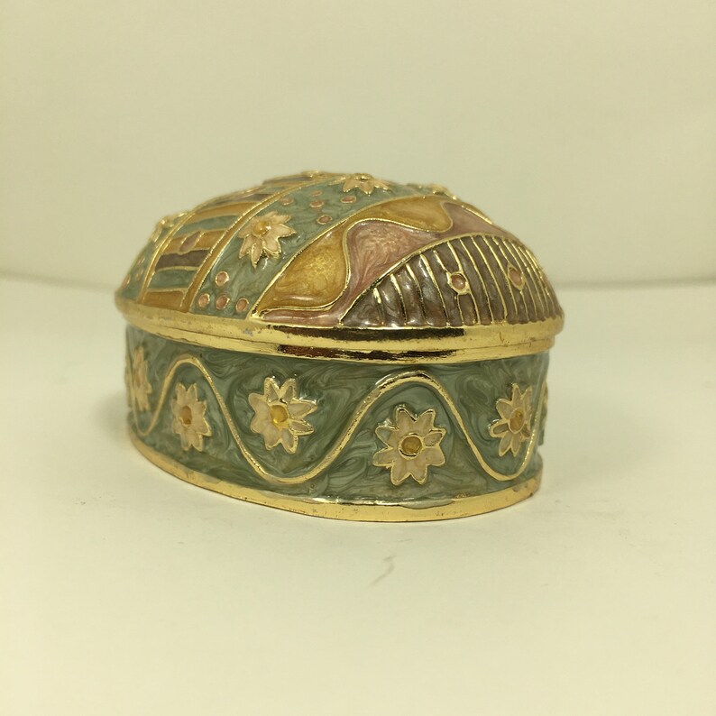 Golden Egg Jewelry Box Trinket Box Etsy
