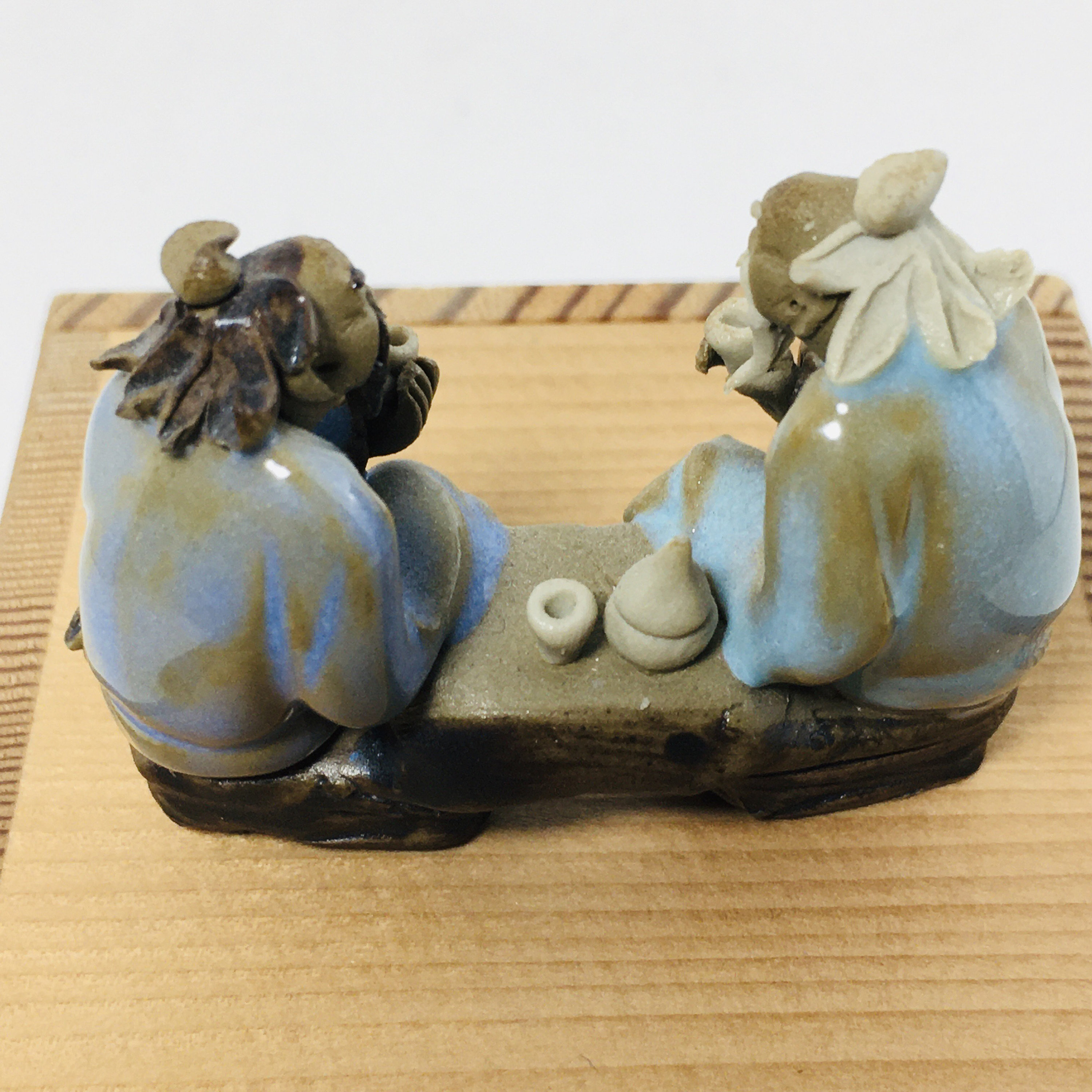 Asian Mudmen Figurine Two Wise Men Etsy