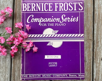 Vintage pianolessenboek van Bernice Frost Companion-serie voor het pianoboek één