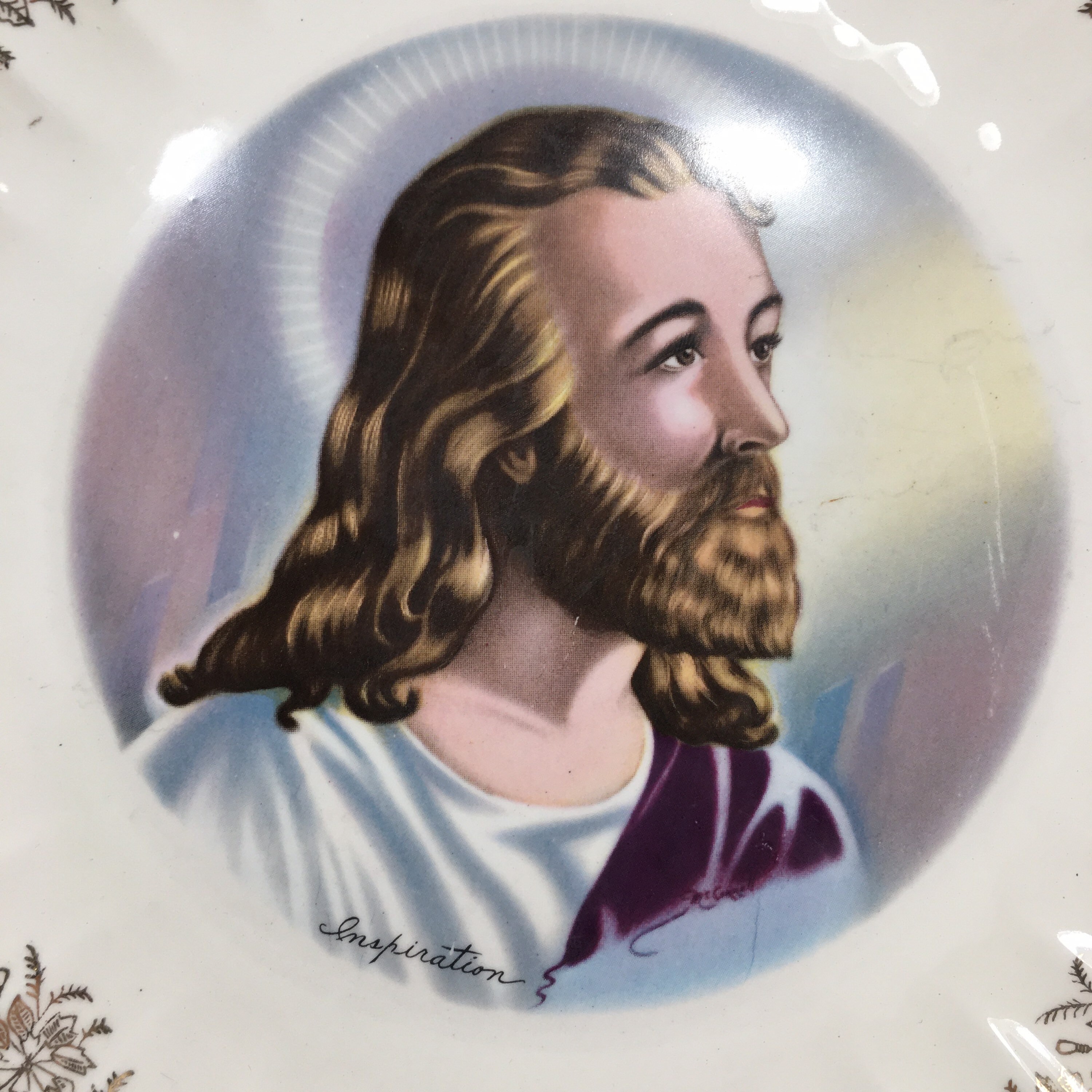 Religious Inspiration Plate of Jesus by Sanders Mfg Co 23K Etsy