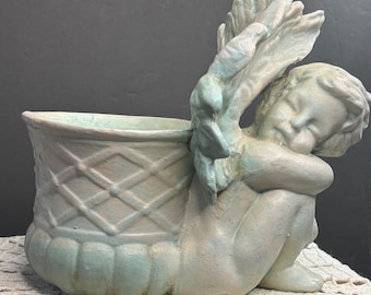Engel Übertopf aus Keramik: Shabby Chic Cottagecore Dekor