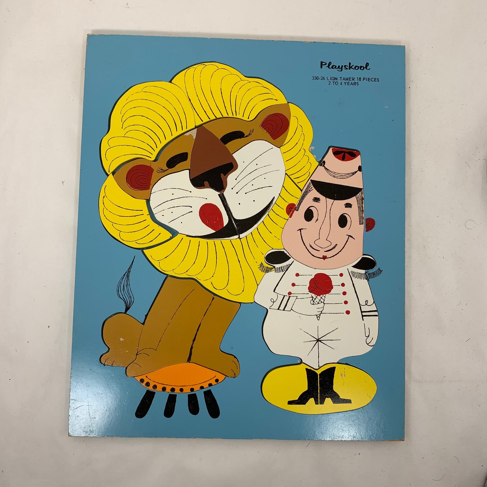 Playskool Wood Puzzle 33026 Lion Tamer Vintage 18 Piece Etsy