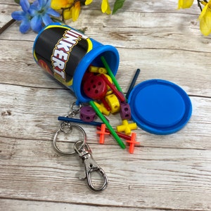 TINKERTOY Keychain Key Ring by Hasbro Fun 4 All - Mini TINKER TOY 33 Piece Set - Miniatures