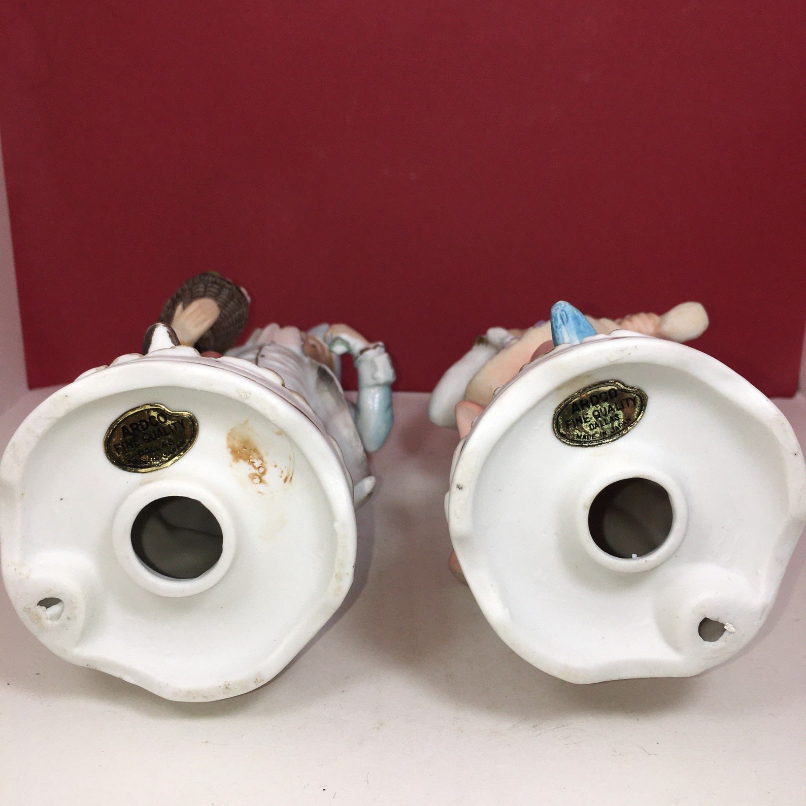 Ardco Porcelain Figurine Man and Woman Picking Flowers Vintage Etsy