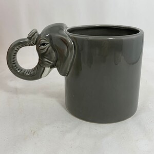 Vintage Gray Elephant Mug Coffee Tea Cup by Bergschrund Seattle, 1987, Vintage image 7