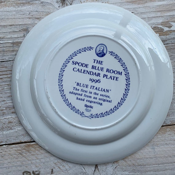 Vintage Spode Blue Room Calendar Plate 1996 Blue Italian - Etsy