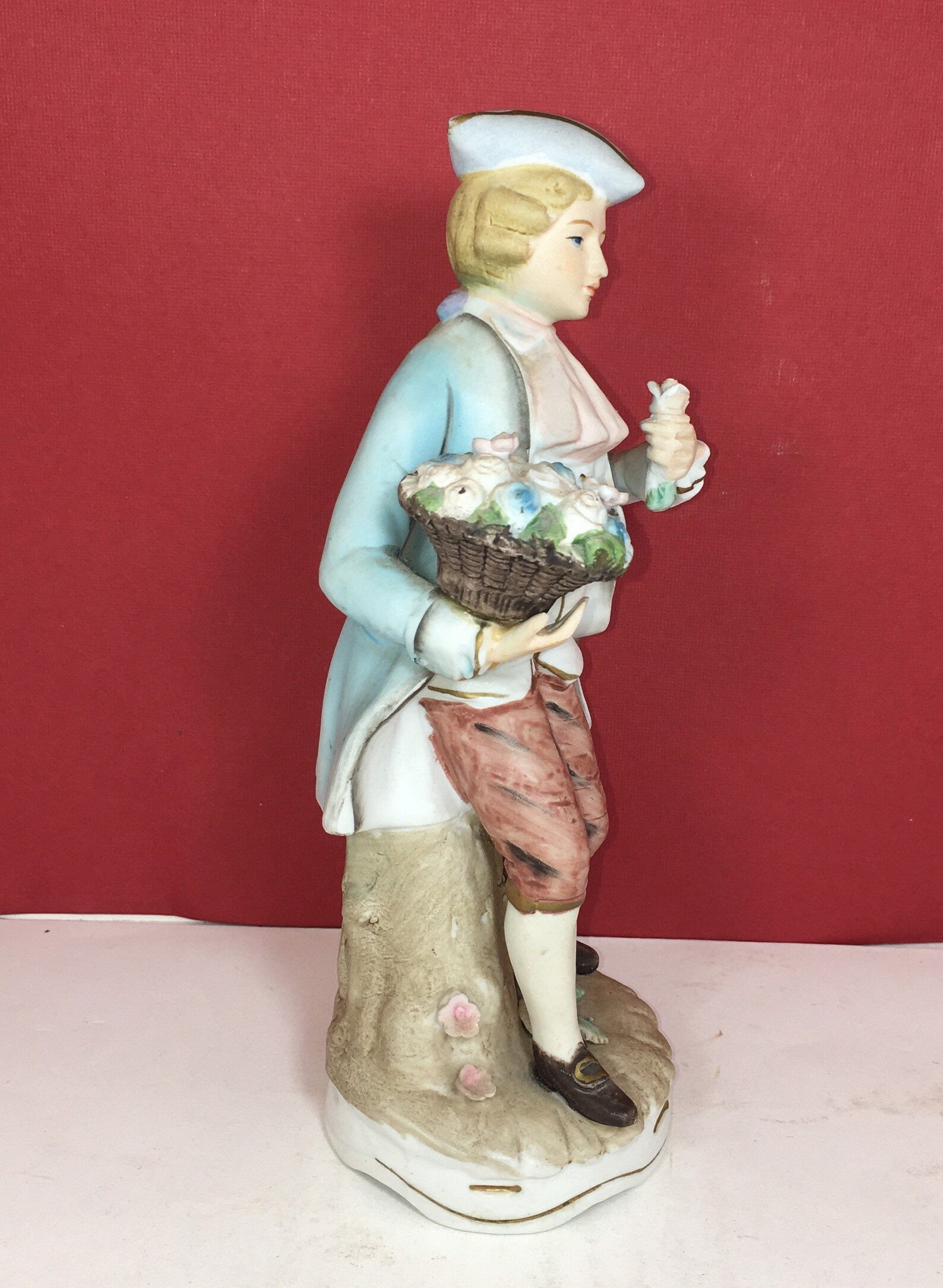 Ardco Porcelain Figurine Man and Woman Picking Flowers Vintage Etsy