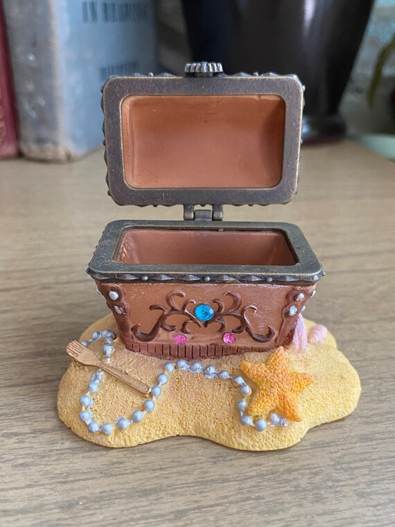 Vintage Pirate Treasure Chest Trinket Box - Jewelry B… - Gem