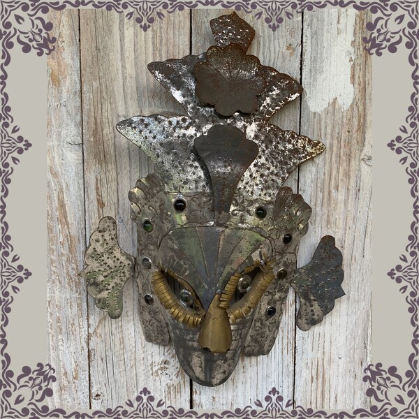 Mexican Tin Mask Etsy