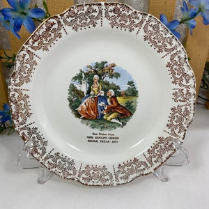 Midcentury George und Martha Teller, Vintage Kolonial Lady und Gentleman Sabin Teller 22k Gold
