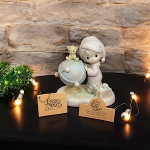 Precious Moments Figurine May Your World Be Trimmed With Joy #522082, 1991 Christmas Gifts