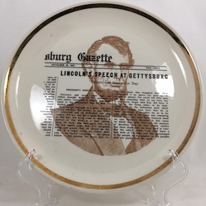 Gettysburg Address Collectible Plate