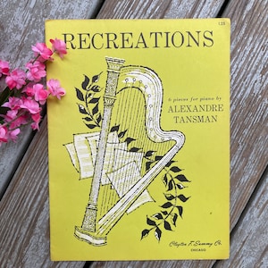 Alexandre Tansman - Recreations 6 Pieces for Piano - erschienen bei Clayton Summy - altes Klavierunterrichtsbuch