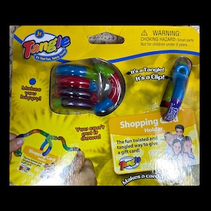 Tangle Jr Twistable Sculpt-able, Wearable Art Game - 2 in 1 Shopping Card Holder - Vintage