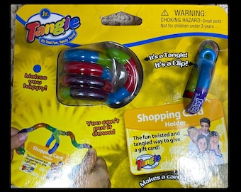 Tangle Jr Twistable Sculpt-able, Wearable Art Game - 2 in 1 Shopping Card Holder - Vintage